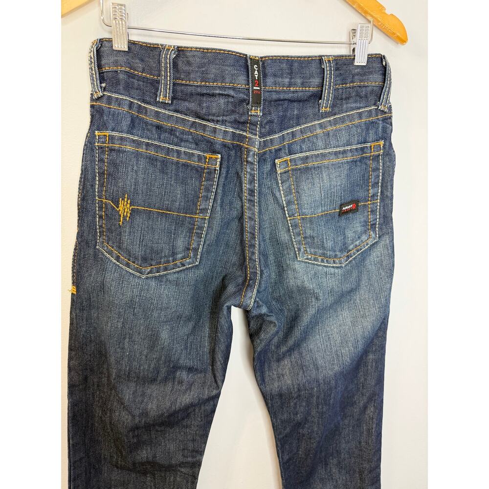 Ariat Men's Flame Resistant M4 Relaxed Boundary Boot Cut Jean Blue Sz 30x30 - Picture 6 of 13